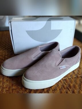 Superga 2306 Rose Suede Low Top Slip On Casual Shoes Sneakers